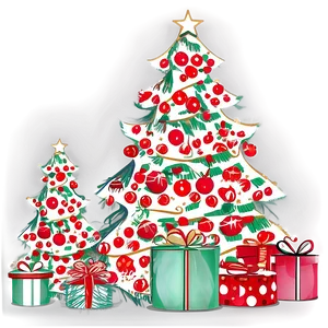 Festive Holiday Tree Graphic PNG 06132024 PNG