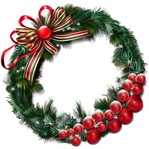 Festive Holiday Wreaths Png 54 PNG image