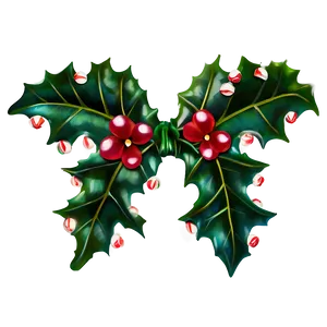 Festive Holly Wreath PNG Uue80