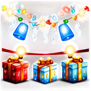 Festive House Party Lights PNG 06262024