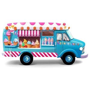 Festive Ice Cream Truck Decor Png 85 PNG image