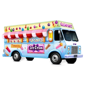 Festive Ice Cream Truck Decor Png Bbf5 PNG image