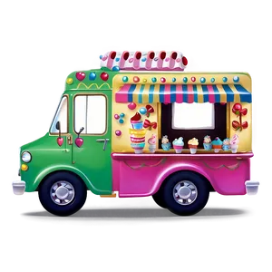 Festive Ice Cream Truck Decor PNG Uml PNG