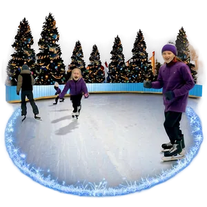 Festive Ice Rink Night Png 06292024 PNG image