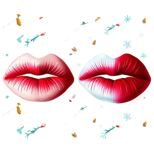 Festive Kissy Lips PNG Mbb