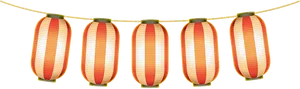 Festive Lantern String Lights PNG