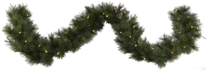 Festive Lighted Garland PNG image