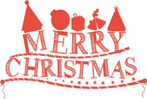 Festive Merry Christmas Greeting PNG image