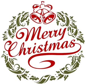 Festive Merry Christmas Greeting PNG image