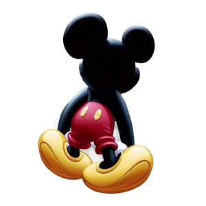 Festive Mickey Mouse Silhouette PNG Iey67 PNG