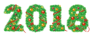 Festive New Year2018 PNG image