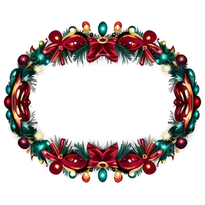 Festive Oval Garland PNG 05252024