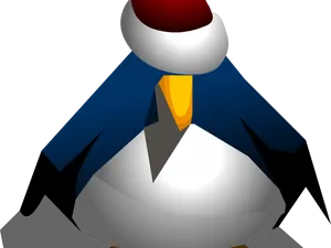 Festive Penguin Vector Illustration PNG image