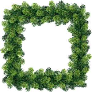 Festive Pine Frame Christmas Border PNG image