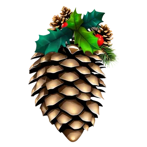 Festive Pinecone Design Png 06132024 PNG image