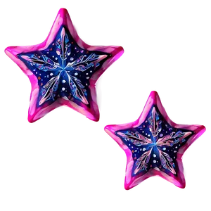 Festive Pink Stars PNG Spv8 PNG