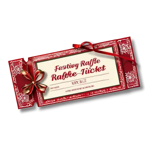 Festive Raffle Ticket PNG 06262024