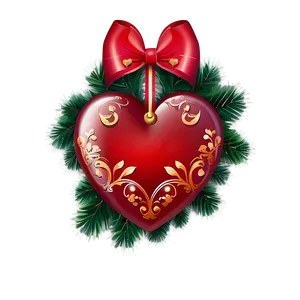 Festive Red Heart Png 05242024 PNG image
