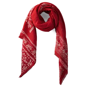 Festive Red Scarf PNG 06252024