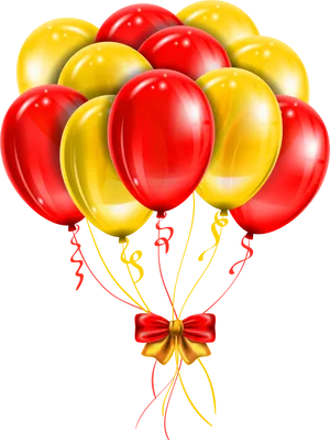 Festive Redand Yellow Balloons Bunch