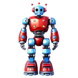 Festive Robot Cute PNG Sob