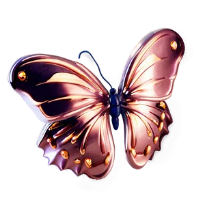 Festive Rose Gold Butterfly PNG 06282024