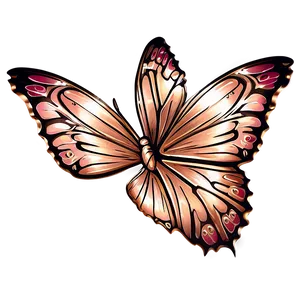 Festive Rose Gold Butterfly PNG Bvt