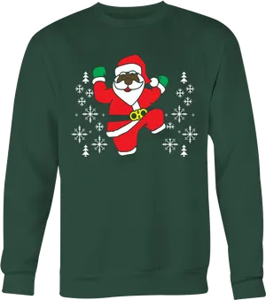 Festive Santa Cartoon Sweatshirt