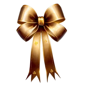 Festive Season Gold Bow Png 06272024 PNG image