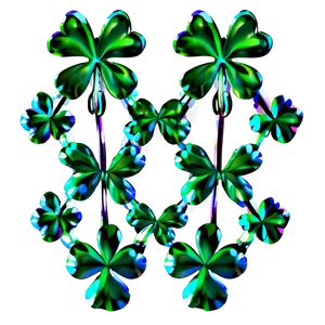 Festive Shamrock Garland PNG 05242024
