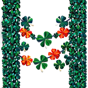 Festive Shamrock Garland PNG Dar44