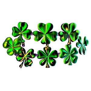 Festive Shamrock Garland PNG Vfi19