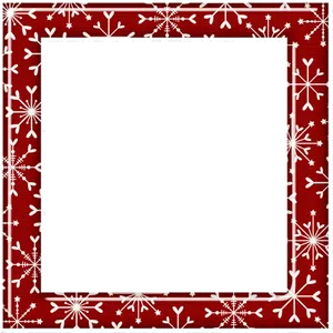 Festive Snowflake Frame PNG image