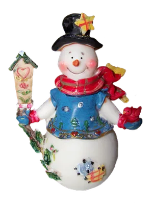 Festive Snowman Figurine