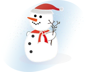 Festive Snowman Illustration PNG image
