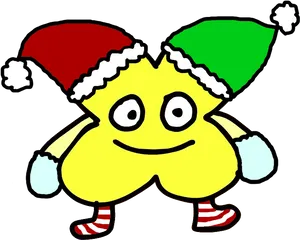 Festive Star Character Cartoon.png PNG image