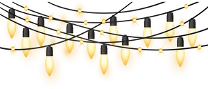 Festive String Lights Illumination PNG image