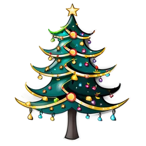 Festive Tree Drawing Png 77 PNG image