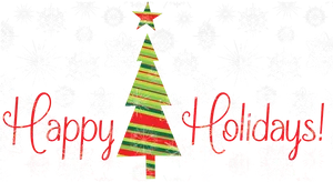 Festive Tree Happy Holidays Greeting