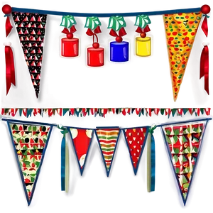 Festive Triangle Banner Graphics Png 10 PNG image