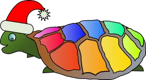 Festive Turtle Wearing Santa Hat.png PNG image