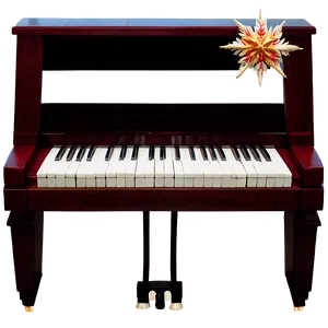 Festive Upright Piano For Holidays PNG Bjm50 PNG