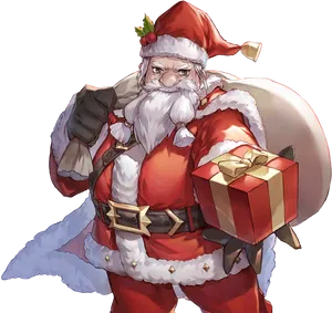Festive Warrior Santa Claus