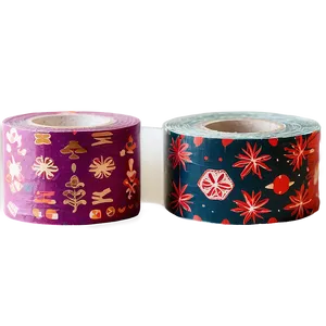 Festive Washi Tape Aesthetic PNG Sdj