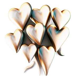 Festive White Hearts PNG Cbw95 PNG