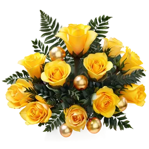 Festive Yellow Flowers PNG Mas52 PNG