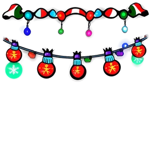 Festoon Cartoon Christmas Lights Png 06282024 PNG image