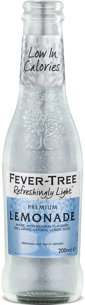 Fever Tree Premium Light Lemonade Bottle PNG image