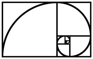 Fibonacci Spiral Graphic PNG image