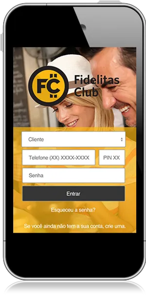 Fidelitas Club Mobile Login Screen PNG image